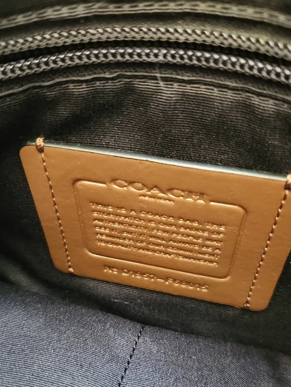 Coach Men's Houston Map Leather Messenger Bag Brown